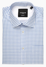 Load image into Gallery viewer, Rembrandt Sinatra Blue Shadow Check Shirt
