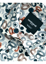 Load image into Gallery viewer, Rembrandt Sinatra White Blue & Rust Geometric L/S Shirt