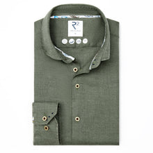 Load image into Gallery viewer, R2 Dark Green Linen Shirt
