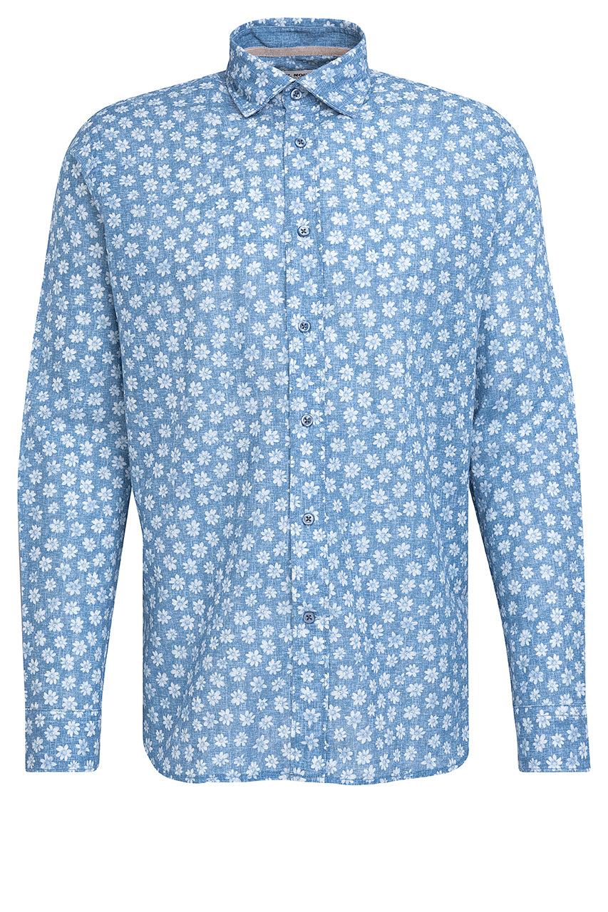 Fil Noir Blue Floral Roma Shirt