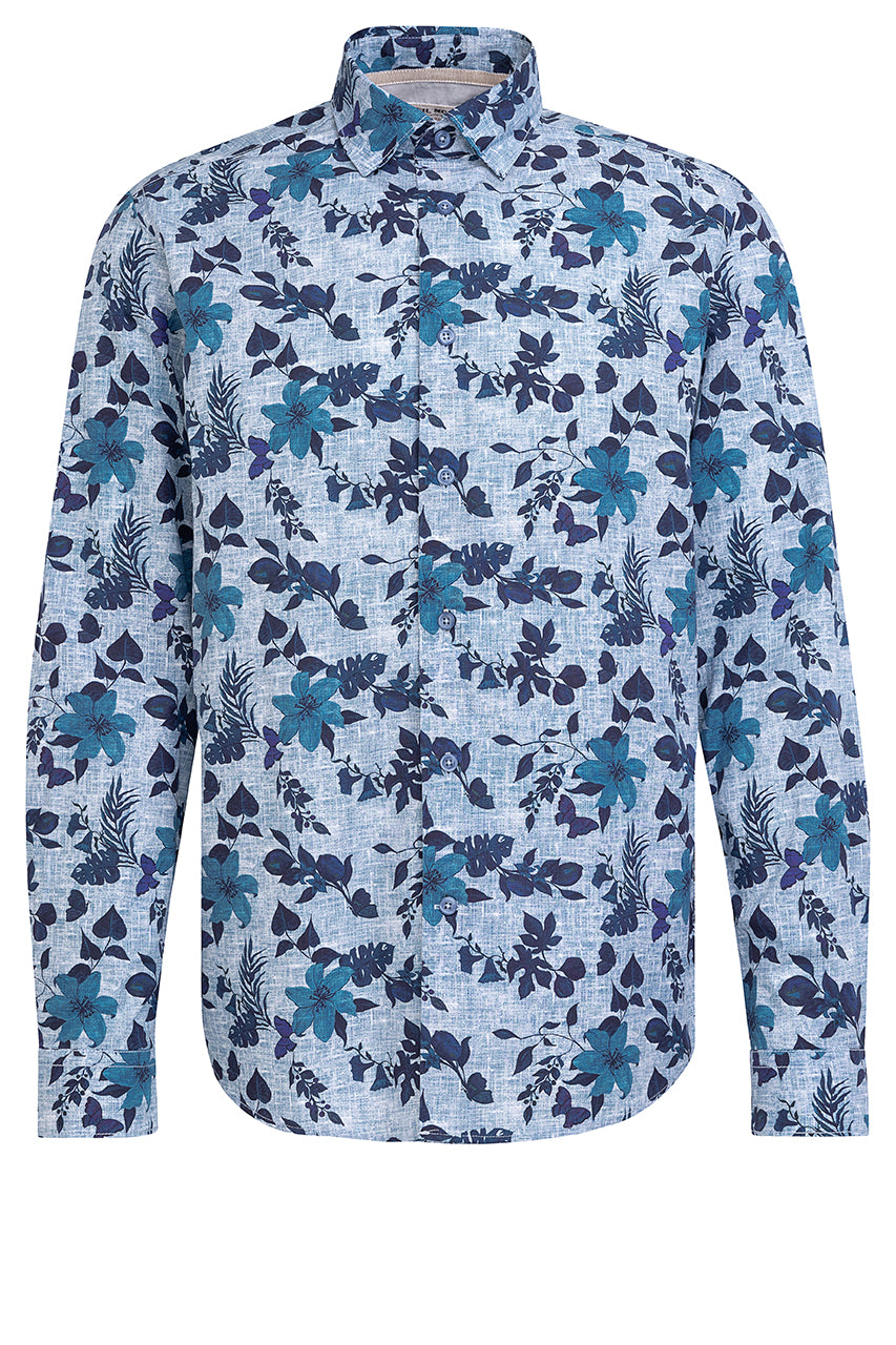 Fil Noir Blue Floral Treviso Shirt