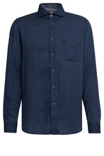 Load image into Gallery viewer, Fil Noir Dark Blue Giuseppe Shirt
