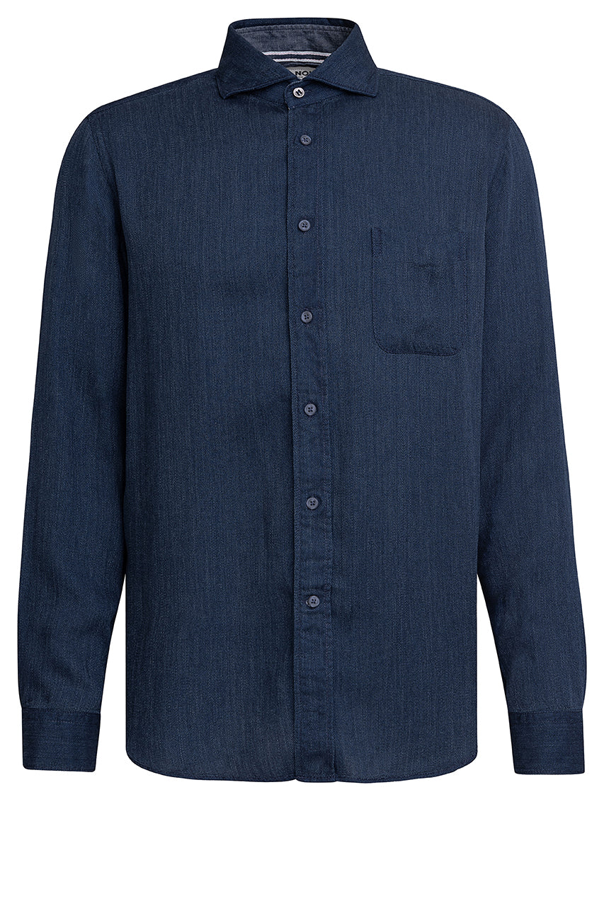 Fil Noir Dark Blue Giuseppe Shirt