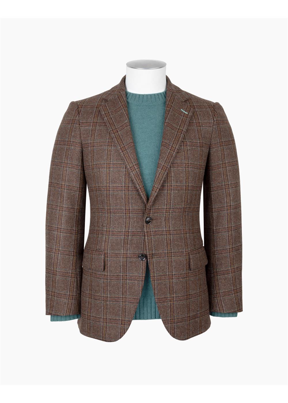 Harford Brown & Green Check Blazer