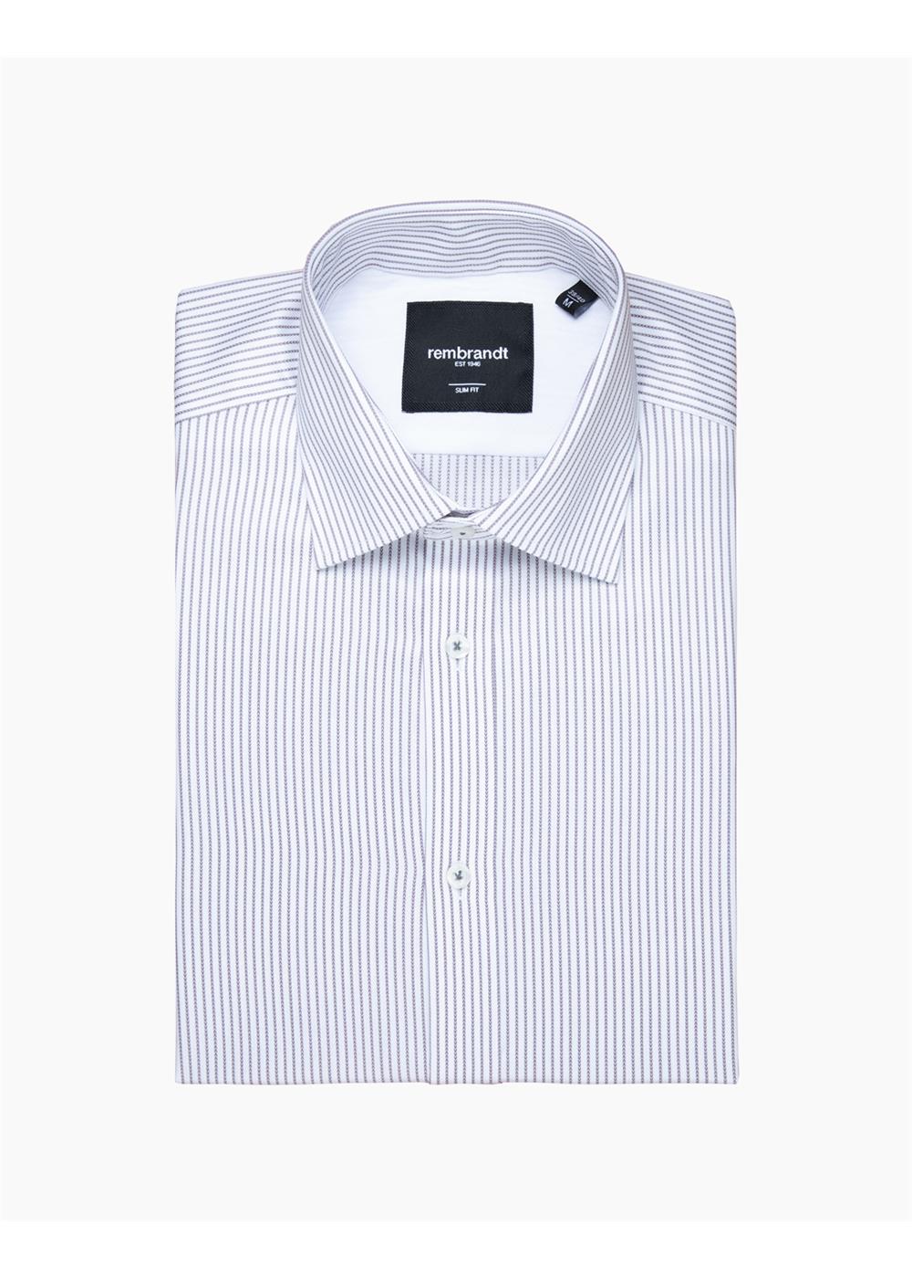 Rembrandt London  H'Bone Stripe Shirt