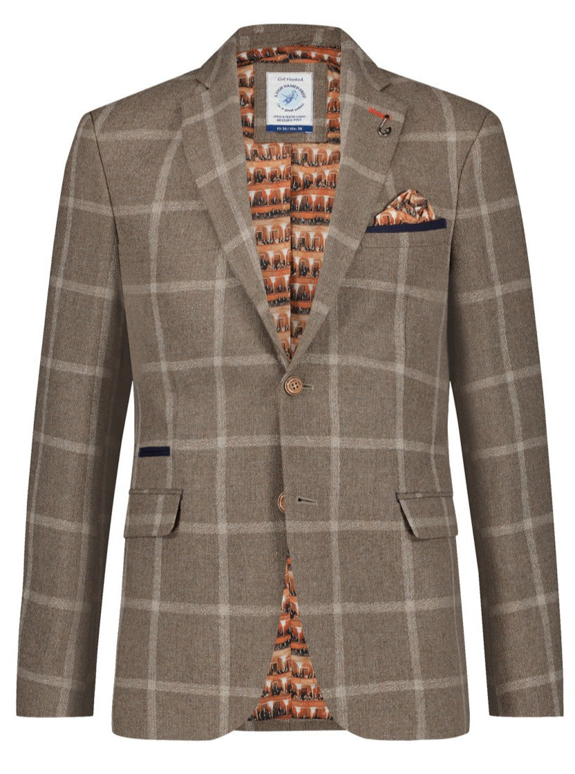 Fish Named Fred Big Check Blazer (Sand or Red)