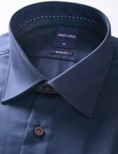 Load image into Gallery viewer, Abelard Slim Navy Cioccolato Business Shirt
