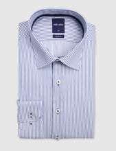 Load image into Gallery viewer, Abelard Slim Royal H'Bone Stripe Business Shirt
