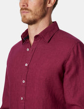 Load image into Gallery viewer, Abelard Magenta Piatto Linen Shirt
