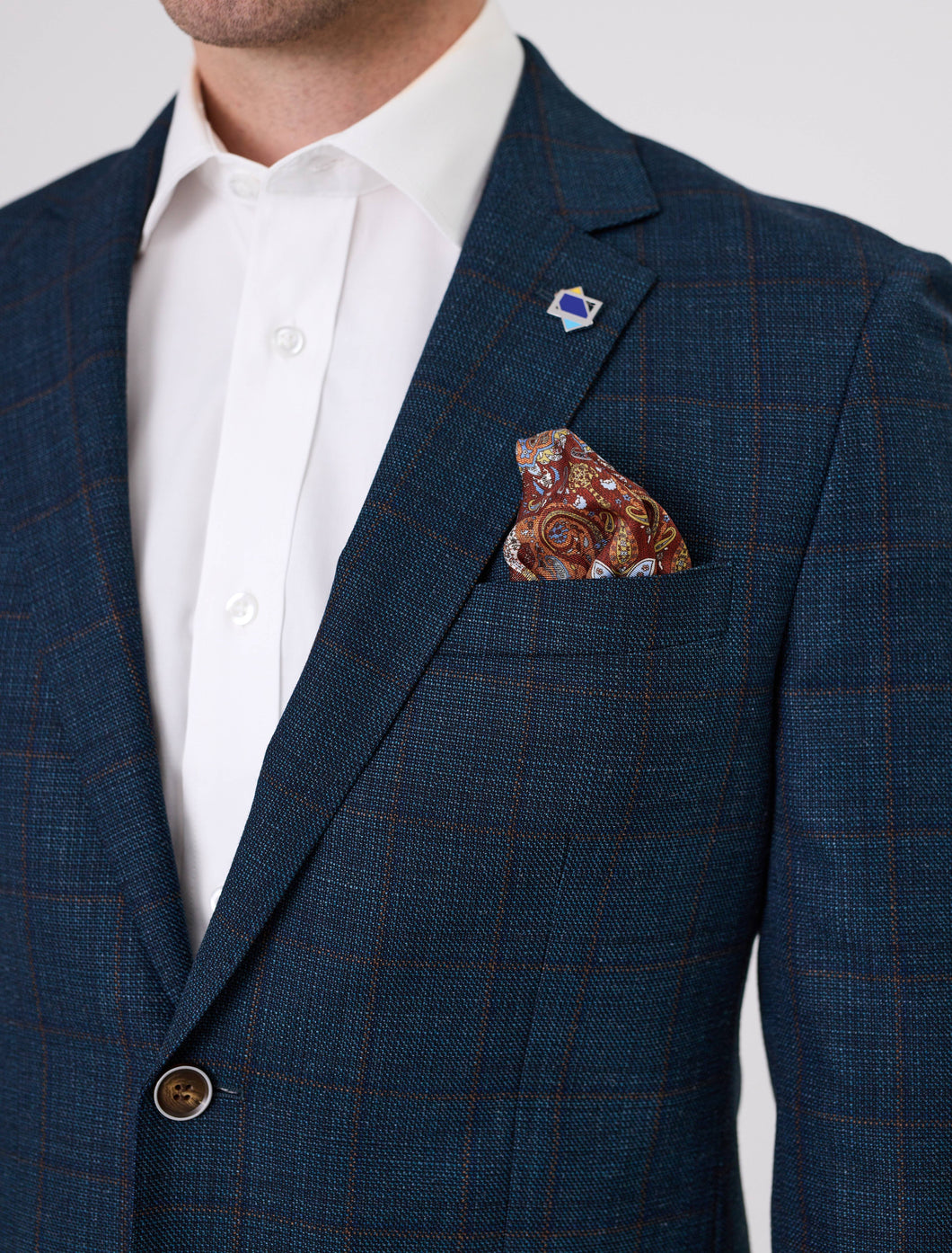 Savile Rowe Abram Olive Check Blazer