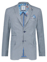 Load image into Gallery viewer, Fish Named Fred Pied De Poule Navy Blazer
