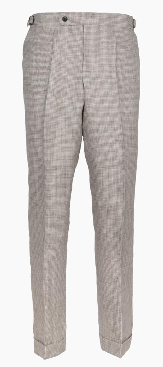 Rembrandt Evans Houndstooth Linen Trouser