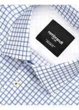 Load image into Gallery viewer, Rembrandt Sinatra Blue Shadow Check Shirt
