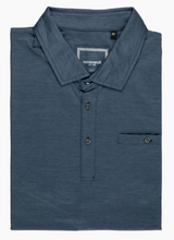 Load image into Gallery viewer, Rembrandt Portofino Denim Blue Marle Polo Shirt
