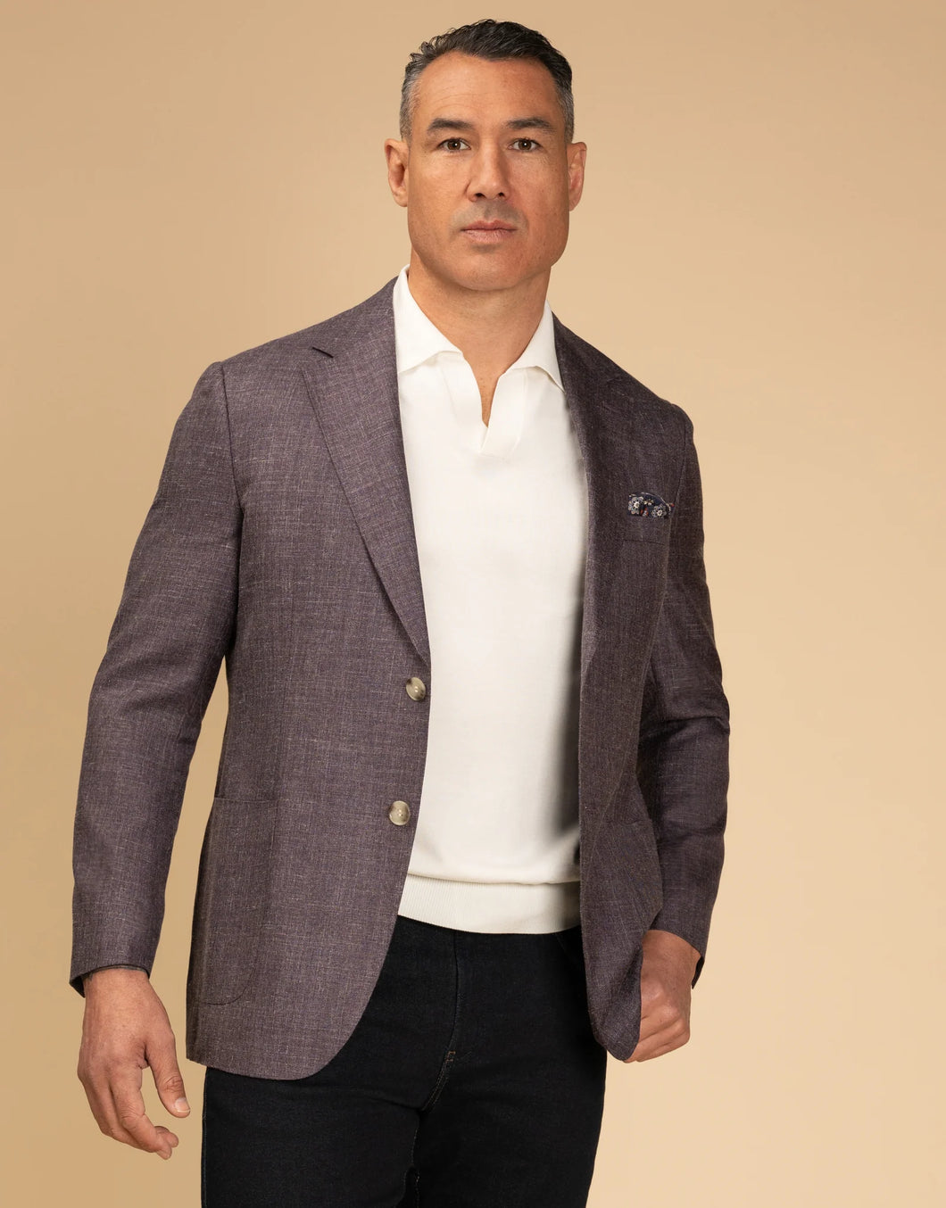 Rembrandt Malta Purple Textured Blazer