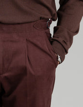 Load image into Gallery viewer, Rembrandt Evans Maroon Cotton-Cashmere Trouser
