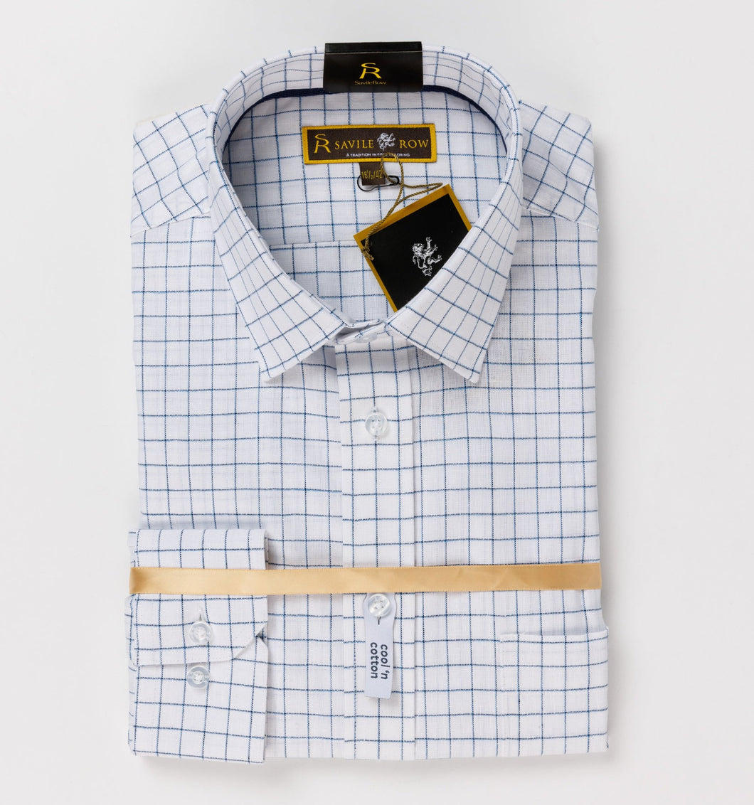 Savile Rowe Navy Check Shirt