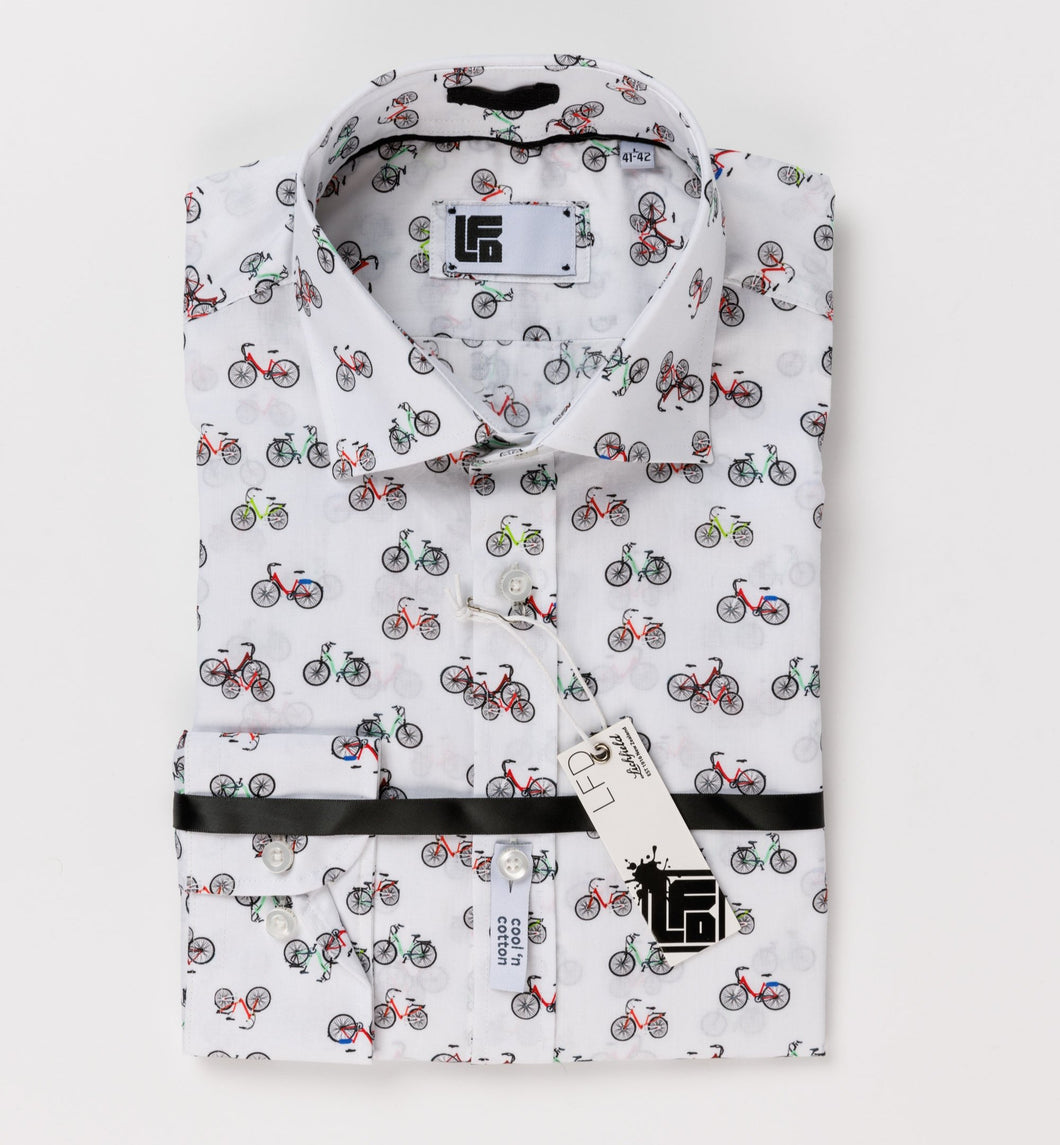 Lichfield White Bicycle Shirt