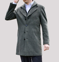 Load image into Gallery viewer, Savile Row Jared Green H'bone Overcoat
