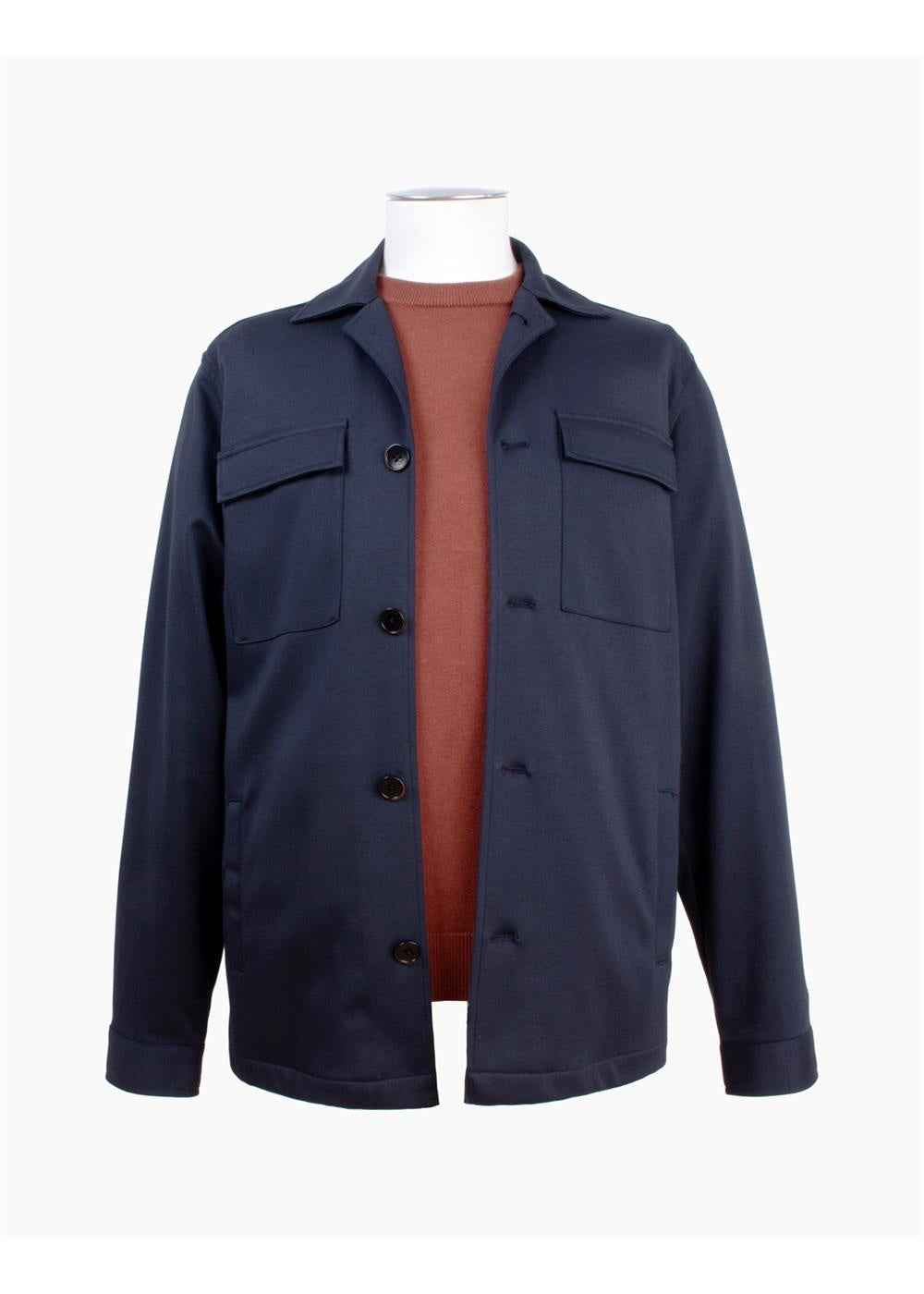 Rembrandt Tamiki Navy Jersey Shirt Jacket