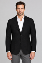 Load image into Gallery viewer, Black jacket with grey trousers
