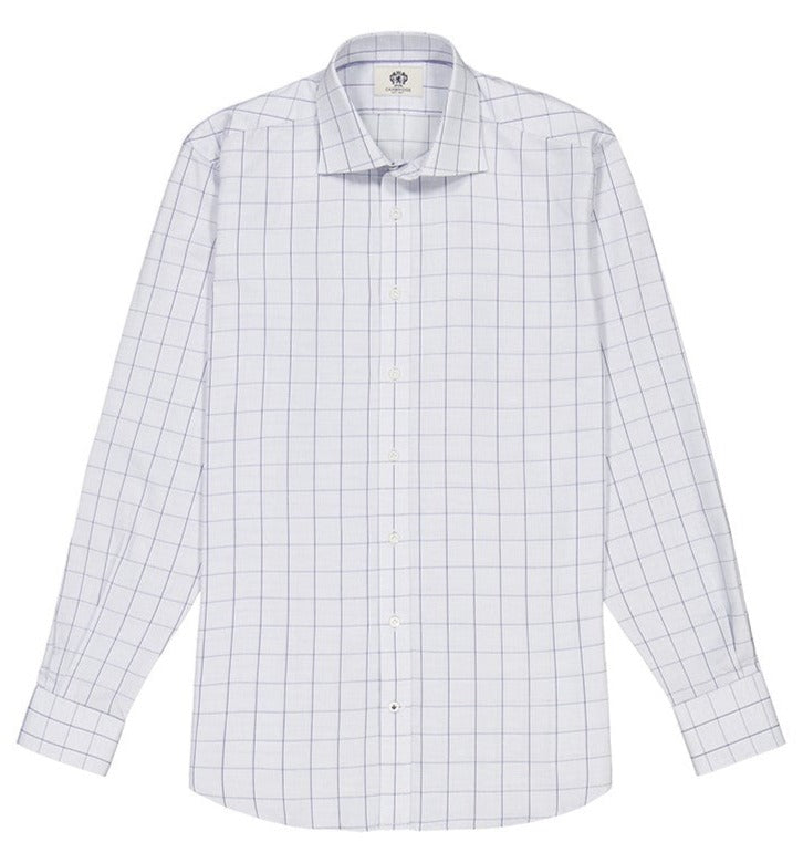 Cambridge Blue Check Carlton Shirt