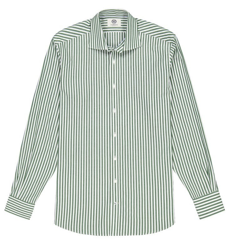 Cambridge Khaki Stripe Carlton Shirt