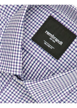 Load image into Gallery viewer, Rembrandt Sinatra Purple &amp; Navy Check Shirt
