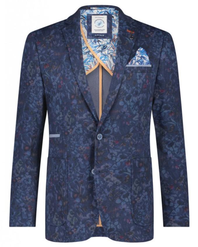 Fish Named Fred Pique Floral Blazer