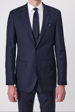 Load image into Gallery viewer, Savile Row Navy Herringbone Tasmanian Wool Suit
