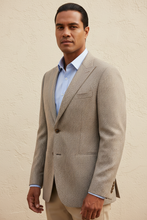 Load image into Gallery viewer, Kai in Beige Houndstooth Blazer – Light Blue Shirt
