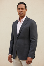 Load image into Gallery viewer, Kai in Dark Charcoal Slub Blazer – Pink Shirt
