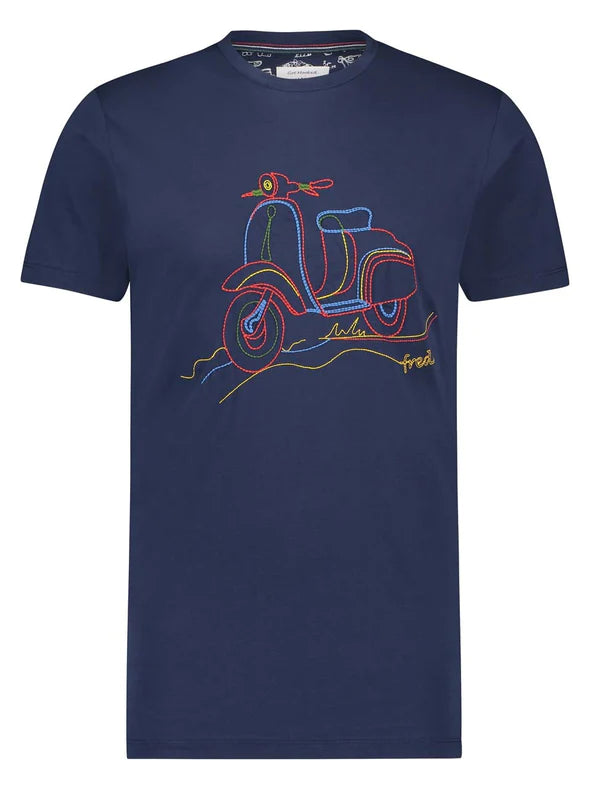 Fish Named Fred Stitched Scooter T-Shirt
