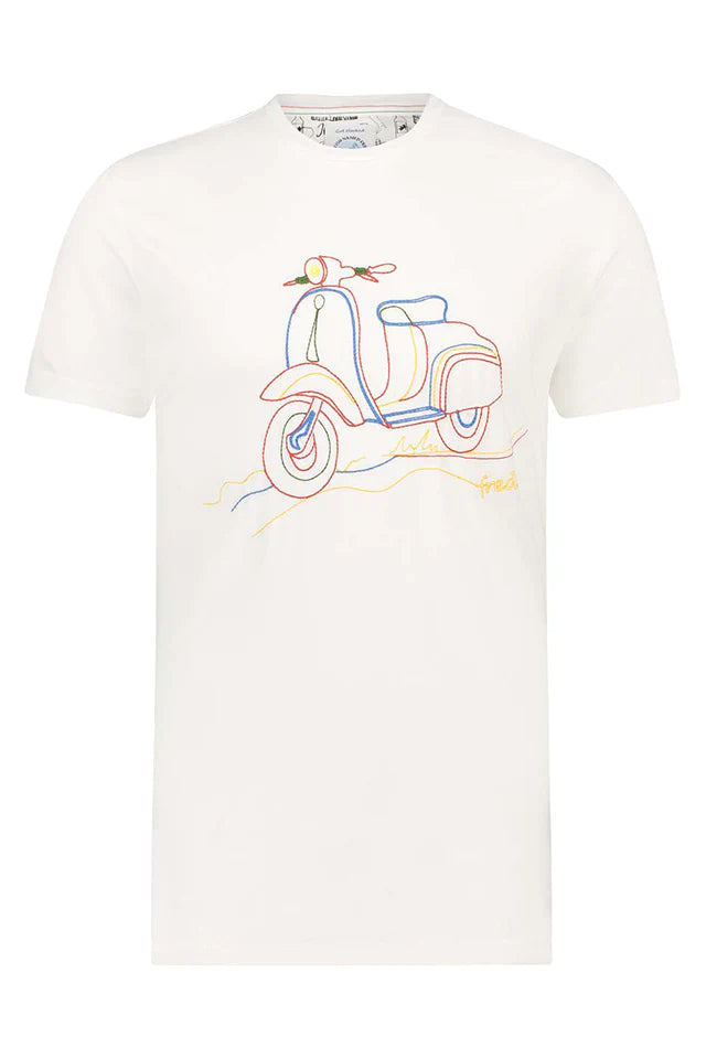 Fish Named Fred Stitched Scooter T-Shirt