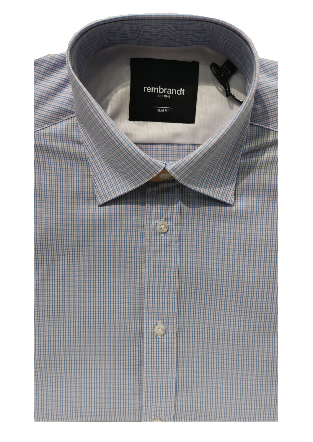 Rembrandt London Blue and Pink Check Business Shirt