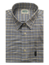 Load image into Gallery viewer, Aertex Somerset Olive/Blue Short Sleeve Shirt
