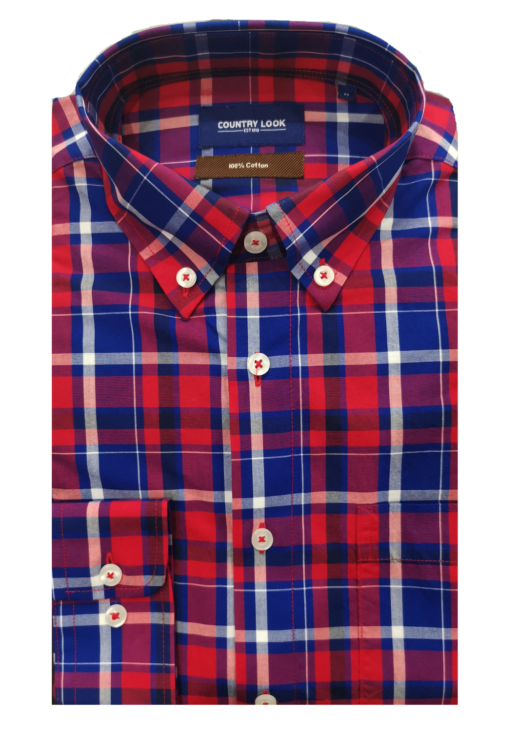 Country Look Galway Red/Blue Shirt